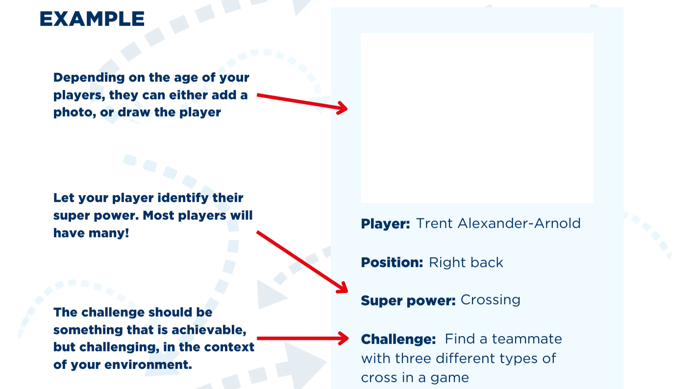 Player challenge cards